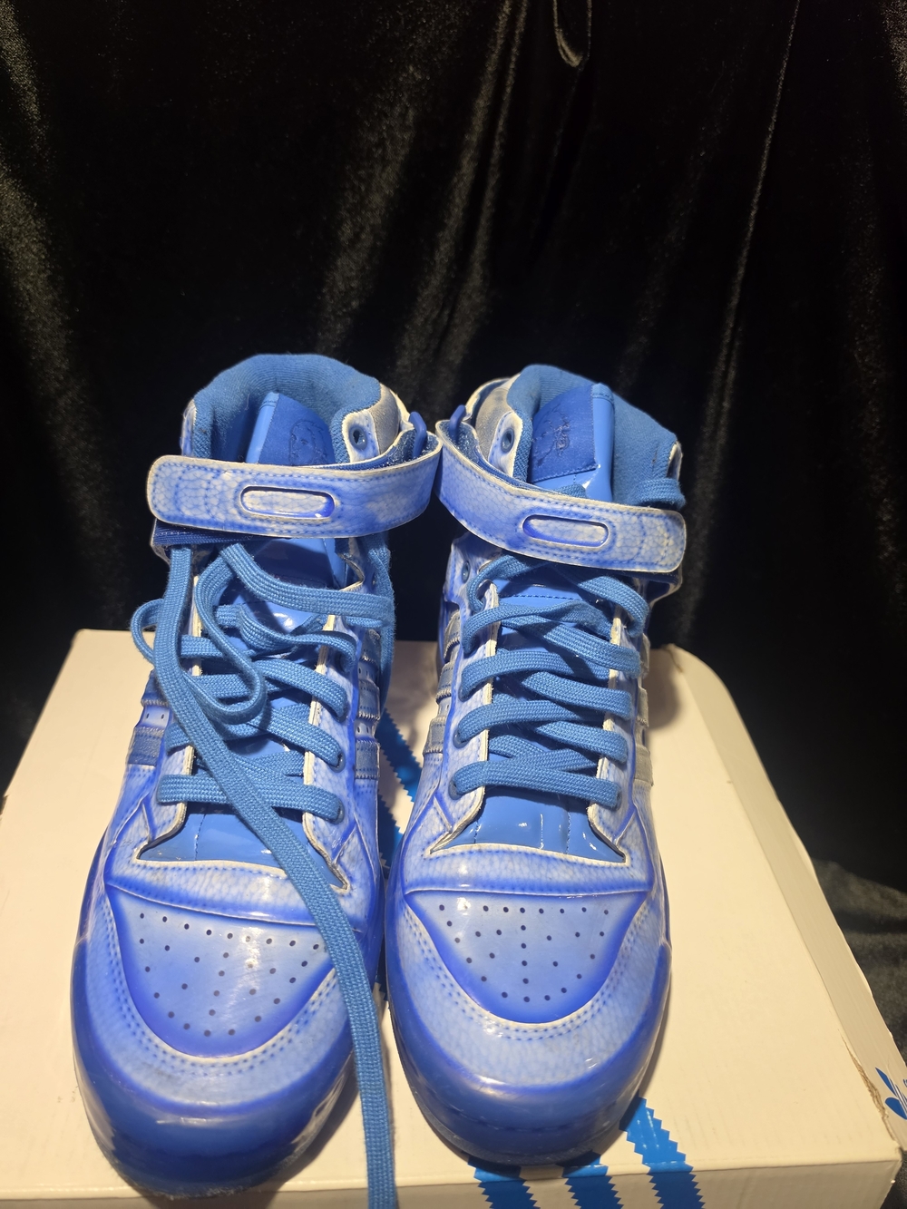 adidas Forum Hi Jeremy Scott Dipped Blue G54995 - 8.5 M / 9.5 W - NEW With Box - Picture 7 of 13